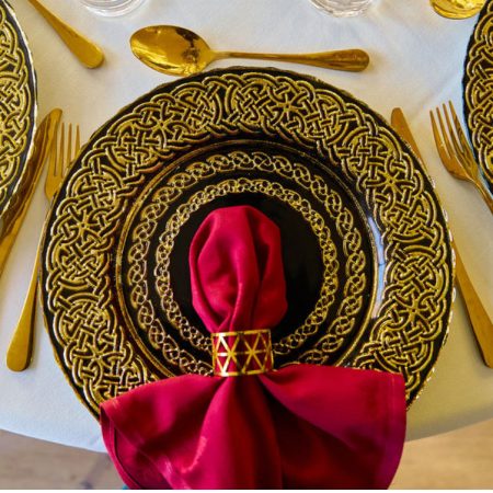 Black & Brass charger plates