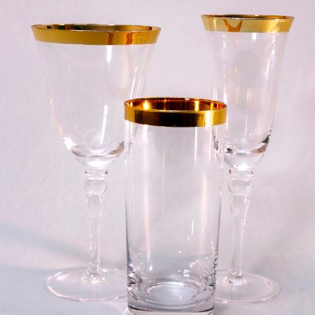 Bold Gold rim glassware