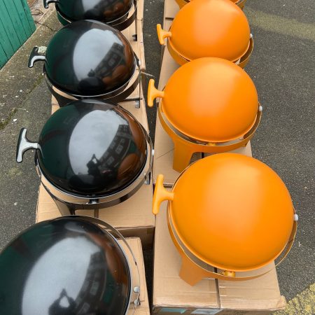 Single Orange & Black chafing dishes
