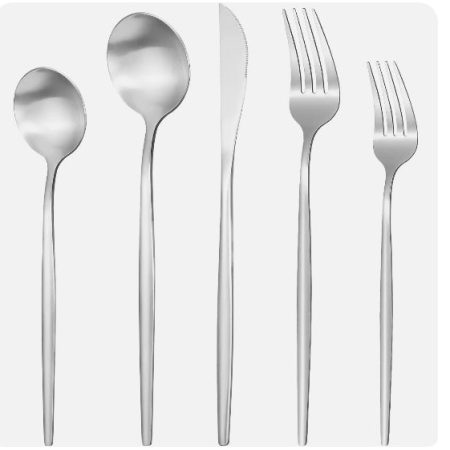 Slim solid silver cutleries
