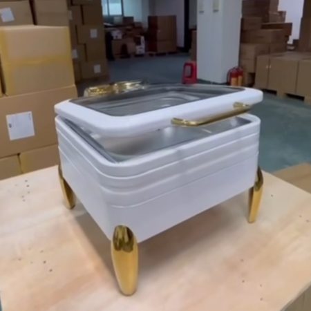 White & Gold Chafing Dish