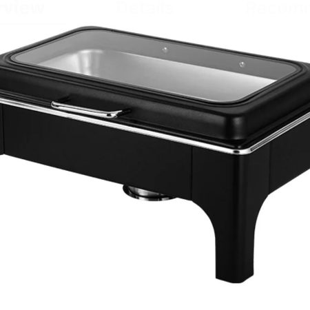 Luxury black chaffing dish buffet set chafing food warmer