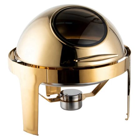 Single Gold roll top chafing dishes