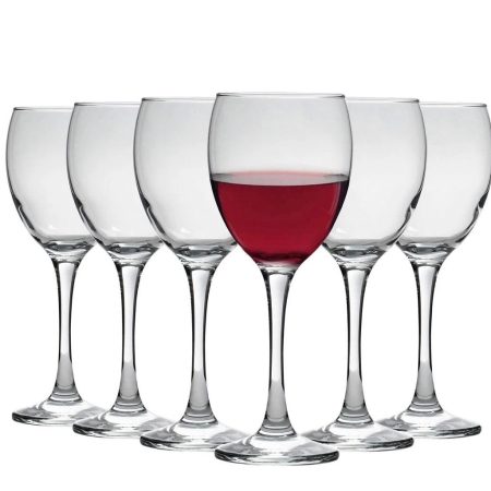Plain white wine glasses