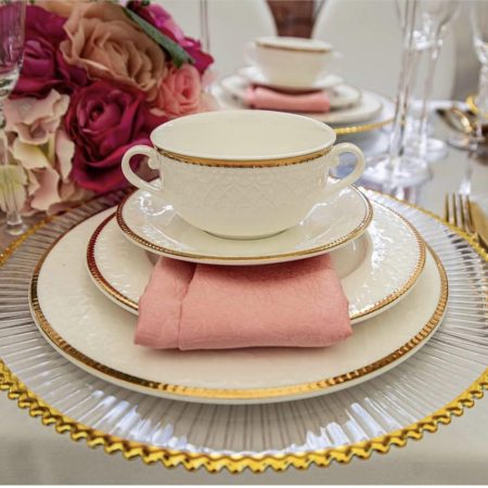 Dola gold rim plates